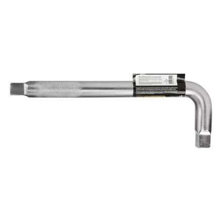 Вороток Г-образный, 300*100 мм, квадрат 3/4&quot;, CrV, матовый хром Denzel 14068 купить в Нефтеюганске