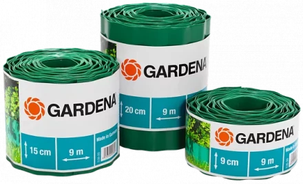 Бордюр зеленый 20 см, длина 9 м  GARDENA купить в Нефтеюганске