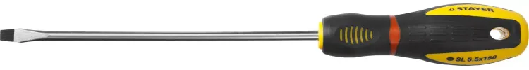 Отвертка STAYER "PROFI" "PROTech", двухкомп рукоятка, намагниченная, Cr-Mo, SL5,5x150мм 25131-05-15_z02 купить в Нефтеюганске