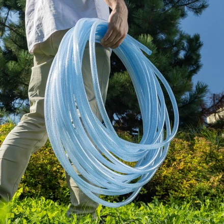 Шланг поливочный прозрачный армированный Palisad 3-х слойный, 1/2&quot;, 25 м 67361 купить в Нефтеюганске