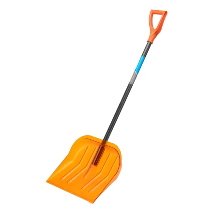 Лопата для уборки снега поликарбонат Сибртех, 465х410х1390 мм, стальной черенок, усиленная 61655 купить в Нефтеюганске