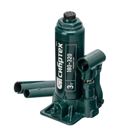 Домкрат гидравлический бутылочный Сибртех 50813, 3 т, 180-320 мм, в пласт. кейсе купить в Нефтеюганске