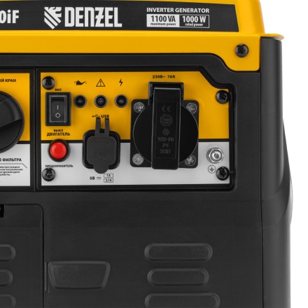 Генератор инверторный DENZEL GS-1100iF 94706, 1,1 кВт, 230 В, ручной старт купить в Нефтеюганске