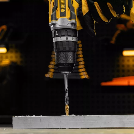 Сверло спиральное по металлу Denzel 7,0 x 109мм, Р6М5, Golden Tip, многогранная заточка 718280 купить в Нефтеюганске