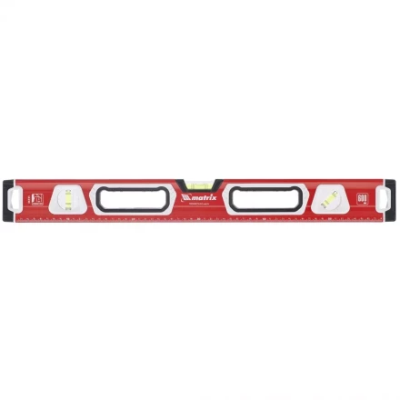 Уровень алюминиевый магнитный 800 мм с зеркальным глазком MATRIX 2 компонентные рукоятки артикул 34732 купить в Нефтеюганске