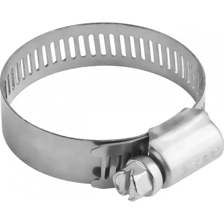 Хомуты ЗУБР &quot;ЭКСПЕРТ&quot;, нерж. сталь, просечная лента 12 мм, 19-44 мм, 4 шт 37815-019-44-4 купить в Нефтеюганске