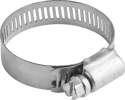 Хомуты ЗУБР &quot;ЭКСПЕРТ&quot;, нерж. сталь, просечная лента 12 мм, 19-44 мм, 4 шт 37815-019-44-4 купить в Нефтеюганске