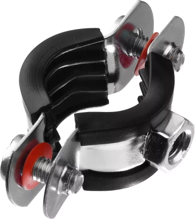 Хомут трубный с гайкой, оцинкованный, 1/2&quot;, 10шт, ЗУБР Мастер 37850-20-24 37850-20-24 купить в Нефтеюганске