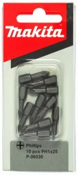 Биты Makita PH1 25мм 10шт (P-06030)