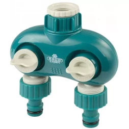 Распределитель поливочный RACO &quot;Original&quot; &quot;DELUXE&quot; двухканальный, 1/2&quot;х3/4&quot; 4250-55261C
