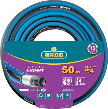 Шланг RACO &quot;EXPERT&quot; поливочный, 30атм., армированный, 3-х слойный, 3/4&quot;x50м 40302-3/4-50 купить в Нефтеюганске