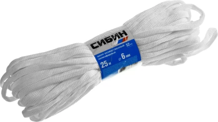 Шнур хозяйственный СИБИН, полиэфирный, длина 25 м, диаметр - 6мм 50266 купить в Нефтеюганске
