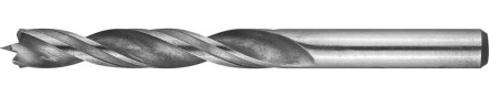 Сверло по дереву, двухленточное, спиральное, KRAFTOOL 29400-110-07, d=7x110мм 29400-110-07 купить в Нефтеюганске