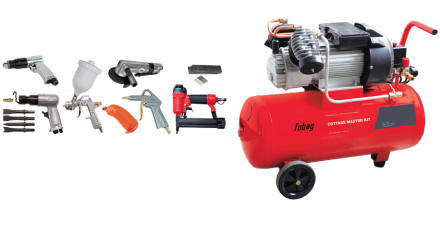 Компрессор масляный поршневой прямой FUBAG COTTAGE MASTER KIT+8предметов купить в Нефтеюганске