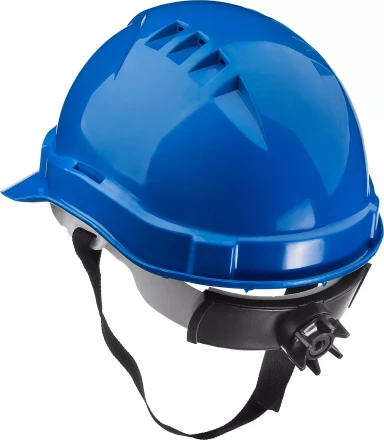 Каска защитная ЗУБР &quot;ЭКСПЕРТ&quot; храповый механизм регулировки размера, синяя 11094-3 купить в Нефтеюганске