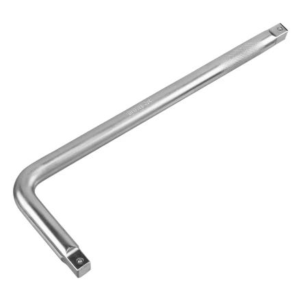 Вороток Г-образный, 450*150 мм, квадрат 3/4&quot;, CrV, матовый хром Denzel 14069 купить в Нефтеюганске