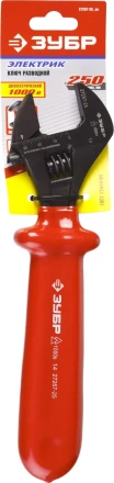 Ключ разводной ЗУБР &quot;ЭКСПЕРТ&quot; &quot;ЭЛЕКТРИК&quot;, сталь 40Х, покрытие Н12Х1, высоковольтный до ~1000В, 30мм, 250мм / 10&quot; 27257-25_z01 купить в Нефтеюганске