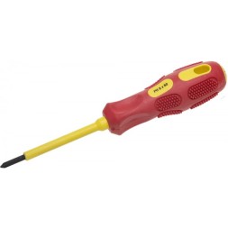 Отвертка STAYER &quot;PROFESSIONAL&quot; &quot;MAX-GRIP&quot; диэлектрическая, двухкомпонентная рукоятка, Cr-V, PH №0x60мм 25828-0-060 G