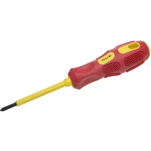 Отвертка STAYER "PROFESSIONAL" "MAX-GRIP" диэлектрическая, двухкомпонентная рукоятка, Cr-V, PH №0x60мм 25828-0-060 G купить в Нефтеюганске