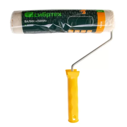 Валик &quot;Лаки&quot;, 250 мм, ворс 5 мм, D - 48 мм, D ручки - 6 мм, велюр Сибртех 80239 купить в Нефтеюганске