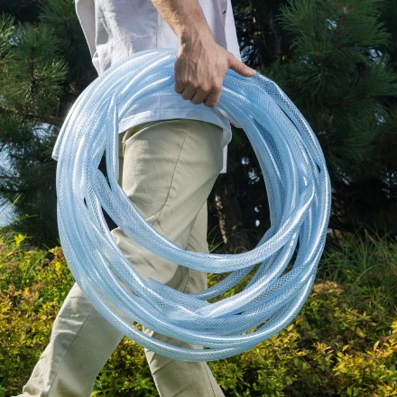 Шланг поливочный прозрачный армированный Palisad 67364 3-х слойный, 3/4&quot;, 25 м купить в Нефтеюганске