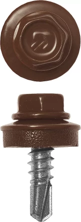 Саморезы ЗУБР &quot;ПРОФЕССИОНАЛ&quot; окраш., RAL 8017 шокол.-коричн., для крепл. кров. матер. к металл. констр., 5.5x25мм, 420шт 4-300315-55-025-8017 купить в Нефтеюганске