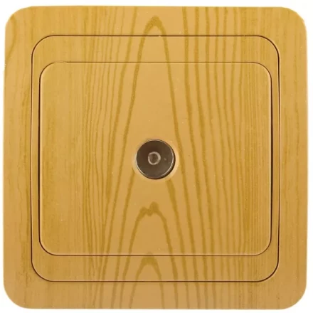 Розетка СВЕТОЗАР &quot;ГАММА&quot; телевизионная, цвет ольха SV-54115-A купить в Нефтеюганске