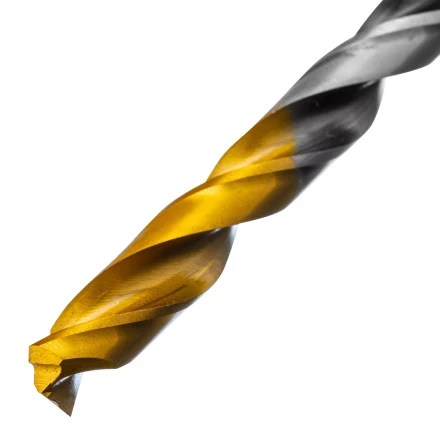 Сверло спиральное по металлу Denzel 7,5 x 109мм, Р6М5, Golden Tip, многогранная заточка, 718281 купить в Нефтеюганске