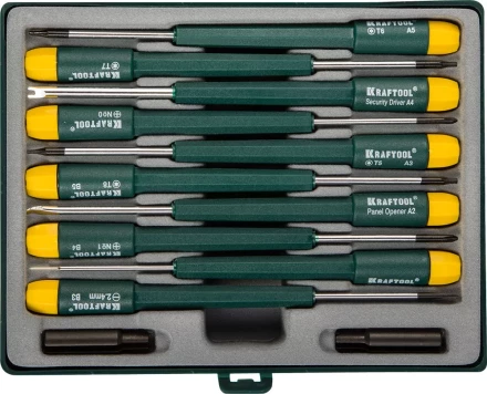 Набор KRAFTOOL Отвертки для ремонта мобильных телефонов, 12 предметов 25616-H12 купить в Нефтеюганске