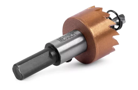 HSS-TiN коронка MESSER  22мм с центр. сверлом и толкающей пружиной для  лист. материала  до 2 мм ц/х купить в Нефтеюганске