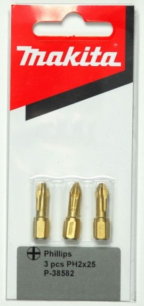 Биты Makita PH2 25мм 3шт, алмазные (P-38582) купить в Нефтеюганске