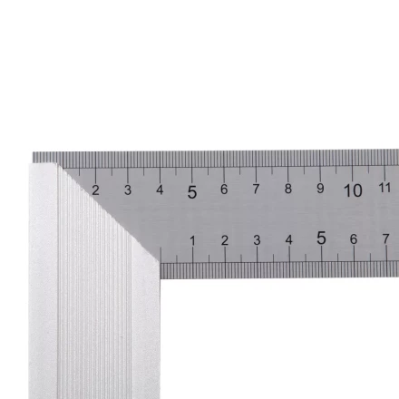 Угольник стальной 250 мм, нержавеющая сталь, градуировка, алюминиевое основание Denzel 32396 купить в Нефтеюганске