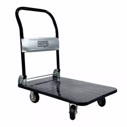 Тележка ручная платформенная металлическая HITCH 600кг 650*1100 колеса резиновые 150мм (SZ086116) купить в Нефтеюганске