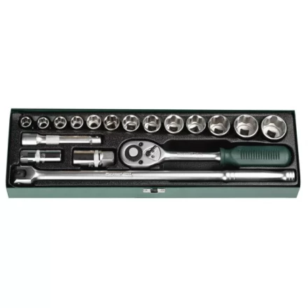 Набор торцовых головок KRAFTOOL &quot;INDUSTRIE QUALITAT&quot; (1/2&quot;) универсальный, Cr-V, металлический кейс, 18 предметов 27892-H18 купить в Нефтеюганске