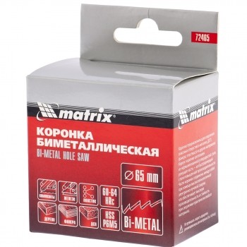 Коронка BIMETAL 65 мм MATRIX 72465 купить в Нефтеюганске