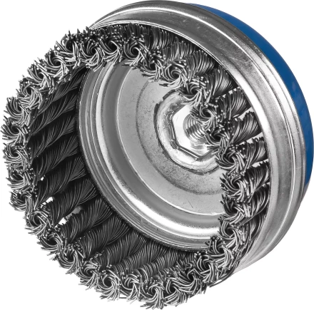 ЗУБР &quot;ПРОФЕССИОНАЛ&quot;. Щетка чашечная усиленная для УШМ, плетеные пучки стальной проволоки 0,8мм, 80ммхМ14 35271-080_z02 купить в Нефтеюганске