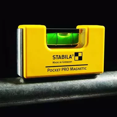 Уровень тип  Pocket Pro Magnetic 70x20x40мм в алюминиевом корпусе с магнитами с V-образным пазом  STABILA купить в Нефтеюганске