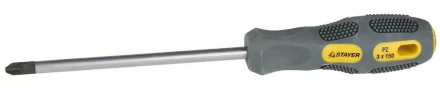 Отвертка STAYER &quot;PROFESSIONAL&quot; &quot;MAX-GRIP&quot; слесарная, Cr-V, намагниченная, PZ №3x150мм 25822-3-150 G купить в Нефтеюганске