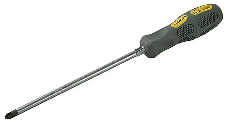 Отвертка STAYER "MAX-GRIP" Regular, Cr-V, намагниченная с усилит, PZ №3x200мм 25822-3-200 GF купить в Нефтеюганске