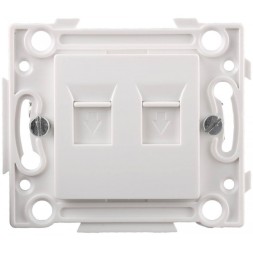 Розетка СВЕТОЗАР телефонная, 2 гнезда SV-55245-2
