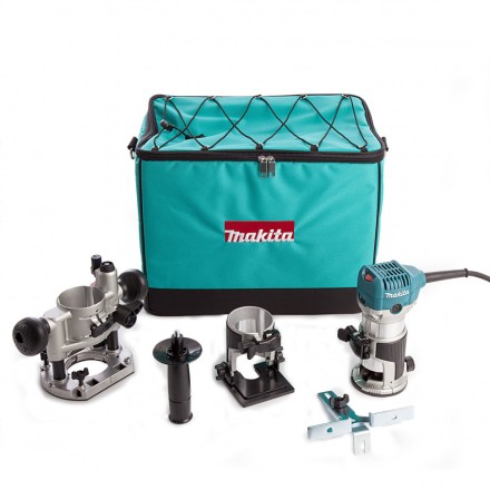 Кромочный фрезер Makita RT0702CX2, 3 сменных базы купить в Нефтеюганске