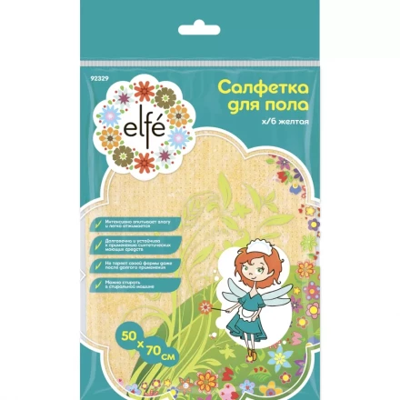 Салфетка для пола х/б желтая 500х700 мм ТМ Elfe 92329 купить в Нефтеюганске