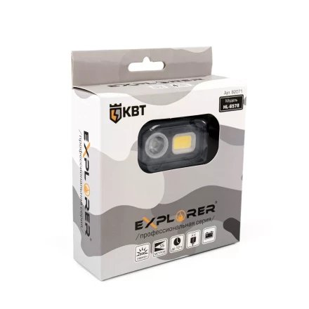 Фонарик налобный светодиодный КВТ HL-6578 с сенсором движения (82071) купить в Нефтеюганске