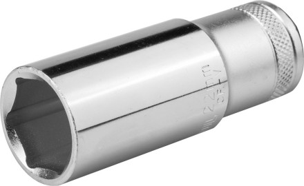 Торцовая головка KRAFTOOL &quot;INDUSTRIE QUALITAT&quot;, удлиненная, Cr-V, FLANK, хромосатинированная, 1/2&quot;, 22 мм 27807-22_z01 купить в Нефтеюганске