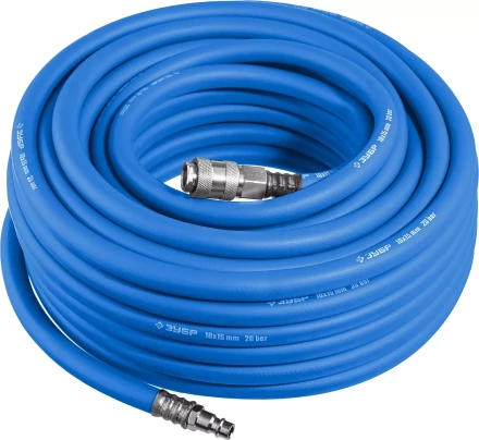 ЗУБР 15 м, 10 х 15 мм, 20 бар, воздушный шланг с фитингами рапид, Профессионал (6481-15) купить в Нефтеюганске