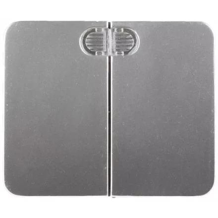 Выключатель СВЕТОЗАР &quot;ГАММА&quot; с подсветкой, двухклавишный, без вставки и рамки, цвет светло-серый металлик, 10A/~250B SV-54135-SM купить в Нефтеюганске