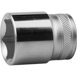 Торцовая головка KRAFTOOL &quot;INDUSTRIE QUALITAT&quot;, Cr-V, FLANK, хромосатинированная, 1/2&quot;, 25 мм 27805-25_z01