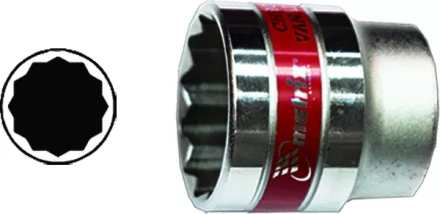 Головка торцевая 11 мм 12-гранная CrV под квадрат 1/2&quot; хромированная  MATRIX MASTER 13682 купить в Нефтеюганске