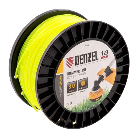 Леска для триммера круглая Denzel, 3,0мм х 123м, на DIN катушке FLEX CORD, 96282 купить в Нефтеюганске