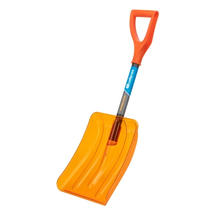 Лопата для уборки снега Сибртех 61673, поликарбонат, 270х360х840 мм, стальной черенок, усиленная купить в Нефтеюганске
